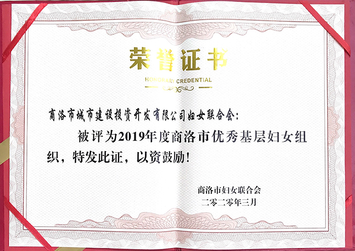 市城投公司妇女联合会荣获优秀基层妇女组织称号